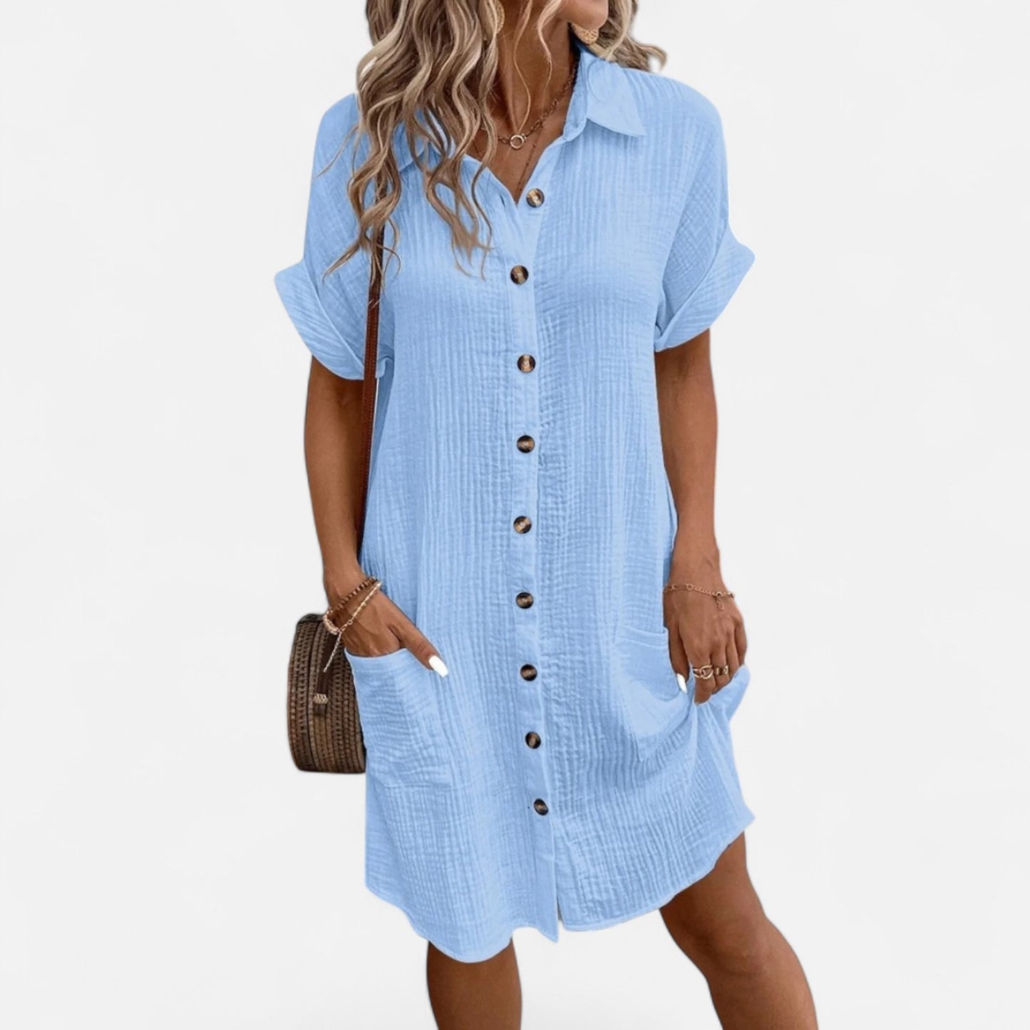 Dorlani | Robe Vintage Courte pour Femme – Élégance Rétro, Charme Intemporel