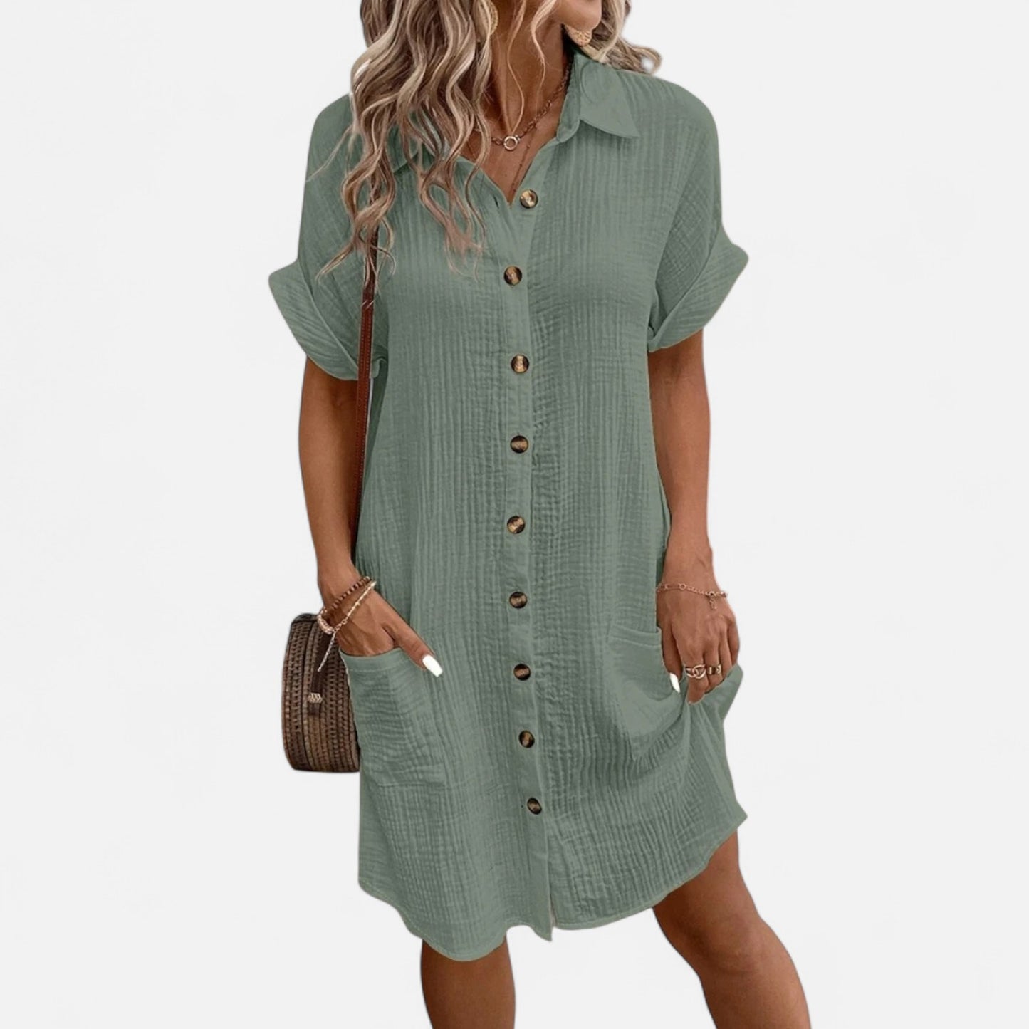 Dorlani | Robe Vintage Courte pour Femme – Élégance Rétro, Charme Intemporel