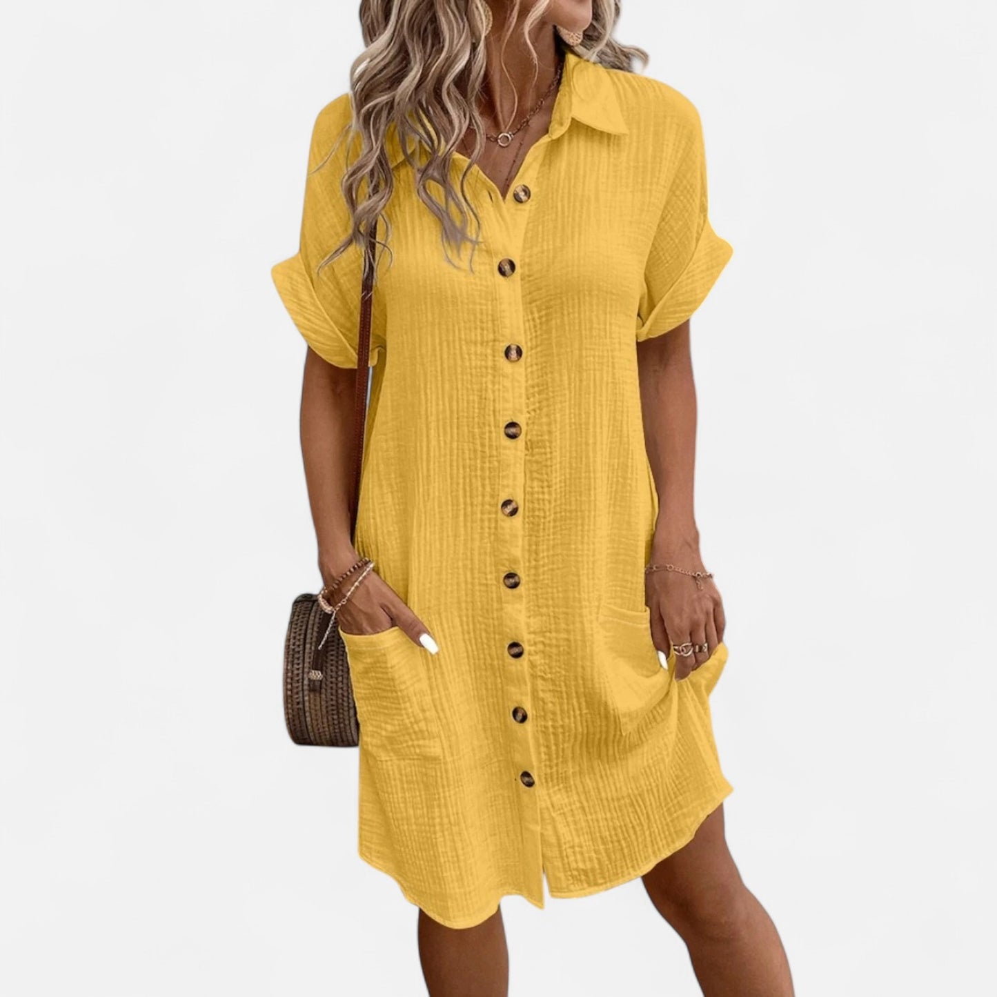 Dorlani | Robe Vintage Courte pour Femme – Élégance Rétro, Charme Intemporel