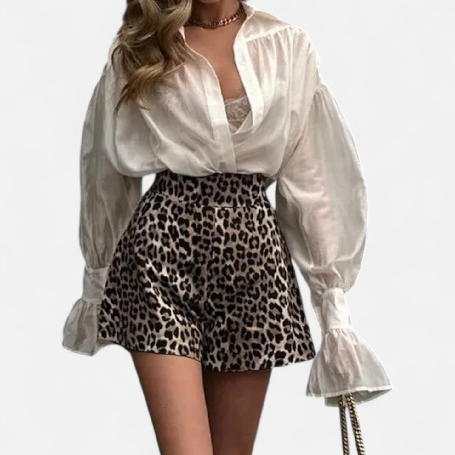Dorlani | Blouse Transparente à Manches Longues pour Femme – Légèreté Éthérée, Élégance Raffinée
