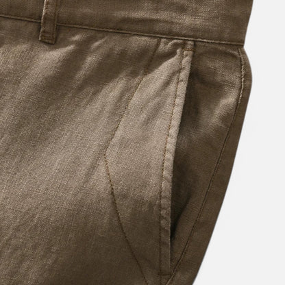 Dorlani | Short en Lin Pur pour Homme – Élégance Naturelle, Fraîcheur Inégalée