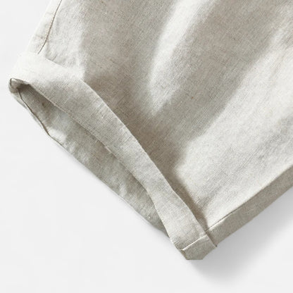 Dorlani | Short en Lin Pur pour Homme – Élégance Naturelle, Fraîcheur Inégalée