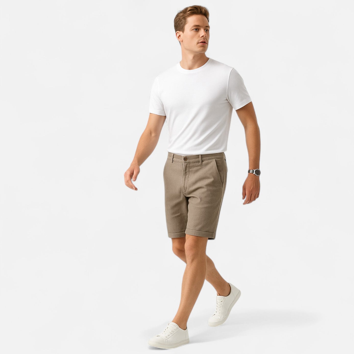 Dorlani | Short en Lin Pur pour Homme – Élégance Naturelle, Fraîcheur Inégalée